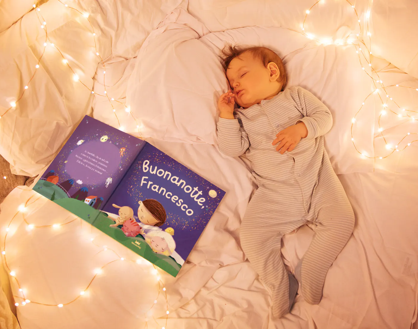 Baby asleep with Bedtime For You Book